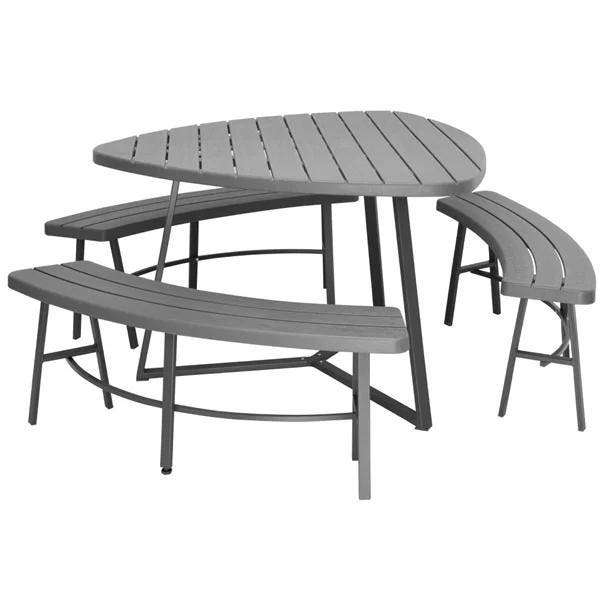 Picknicktafel set met kunsthars houtlook | 116,8x118,9x74..., Zakelijke goederen, Horeca | Keukenapparatuur, Verzenden