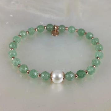 Zonder minimumprijs - Armband Zilver Parel - Natuurlijke, Nieuw