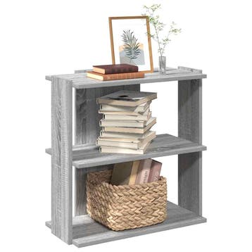 vidaXL Boekenkast 3-laags 60x30x60 cm bewerkt hout grijs, Verzenden, Nieuw, Overige houtsoorten