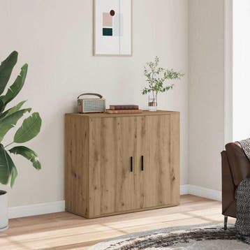 vidaXL Dressoir 80x33x70 cm bewerkt hout artisanaal, Huis en Inrichting, Verzenden, Nieuw, Overige houtsoorten, Minder dan 50 cm