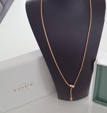 Fope - Halsketting - Aria Y - 18 karaat Roségoud - 0.11ct., Sieraden, Tassen en Uiterlijk, Nieuw
