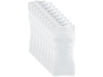 9 stuks SQOTTON® A-shirt - O-neck - mouwloos - Wit, Verzenden