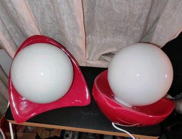 Tafellamp (2) - Opaline glas