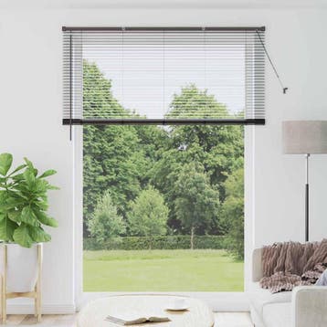 vidaXL Venetiaanse jaloezie Zwart 220 x 155 cm 25 mm, Huis en Inrichting, Verzenden, Nieuw, Zwart