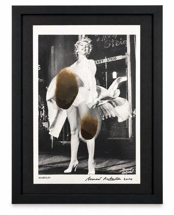 Bernard Aubertin (1934-2015) - Affiche brûlée - Marilyn