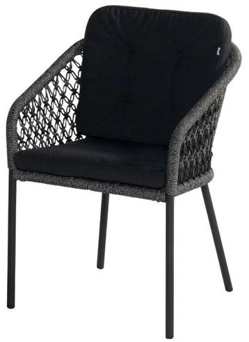 Hartman Hera rope dining stoel antraciet met antraciet zit, Tuin en Terras, Nieuw