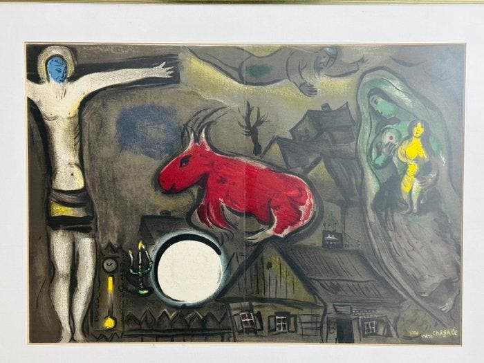 Marc Chagall (1887-1985) - Mystische Kreuzigung, Antiek en Kunst, Antiek | Overige Antiek
