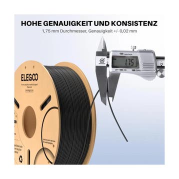 ELEGOO PLA+ filament 1,75 mm wit 1 kg, Verzenden, Nieuw