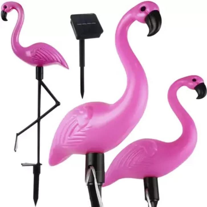 Gardlov Solar Flamingo Lampen Set van 3 - Duurzaam en Sfe..., Tuin en Terras, Buitenverlichting, Nieuw, Ophalen of Verzenden
