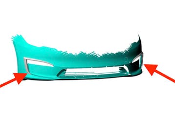Tesla model S Plaid carbon canards, Verzenden