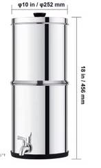 Gravity Waterfilter RVS Waterzuiveraar met Koolstoffilters, Verzenden, Nieuw