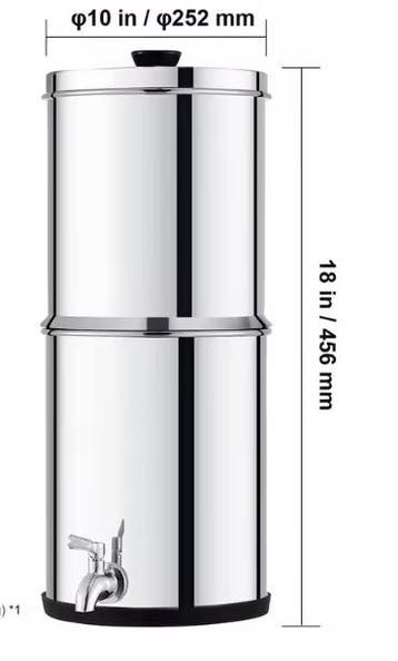 Gravity Waterfilter RVS Waterzuiveraar met Koolstoffilters, Tuin en Terras, Zwembaden, Verzenden, Nieuw