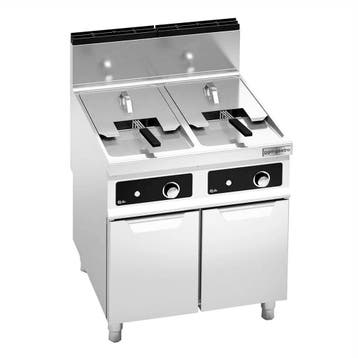 GGM Gastro | Dubbele gasfriteuse - 18+18 liter - 28 kW - |, Verzenden, Nieuw