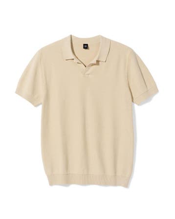 HEMA Herenpolo Kris structuur beige, Verzenden, Nieuw