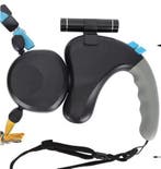 Dubbele Intrekbare Hondenriem –LED-licht en Antiklit Systeem, Dieren en Toebehoren, Verzenden, Nieuw