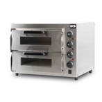 HCB Dubbele pizzaoven - 2 x 40 cm - pizzasteen - 230V - RVS, Verzenden, Nieuw in verpakking, Overige typen