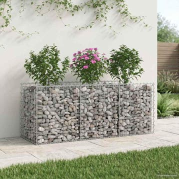 vidaXL Gabion Verhoogd Bed 150 x 50 x 60 cm Gegalvaniseerd, Verzenden, Nieuw, IJzer