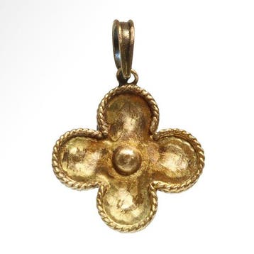 Byzantijns Goud Hanger met een madeliefje