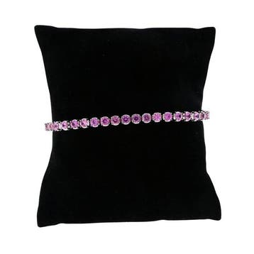 Armband - 18 karaat Witgoud - 9.80ct. tw. Saffier, Nieuw