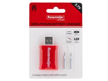 Oplaadbare Dobber Batterij 2 st + USB Oplader LIR425, Watersport en Boten, Hengelsport | Karpervissen, Verzenden, Nieuw, Dobber of Lood