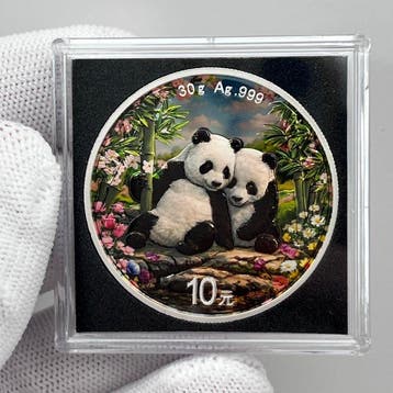 China. 10 Yuan 2026, Panda: 4 Seasons, Spring, 30 gr. BU
