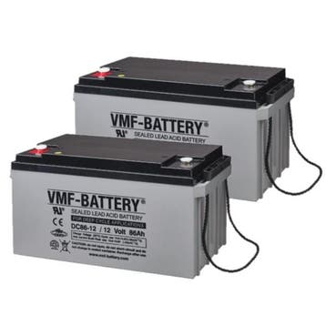2 stuks: VMF DC86-12 AGM Deep Cycle accus 12V, origineel, Verzenden, Nieuw