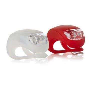 Fiets verlichtingsset 2 LEDS - wit en rood, Waterbestendig, Nieuw, Ophalen of Verzenden, Batterij
