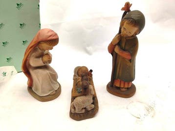 Anri - Ferrandiz - Kerststal - 3-delig - Ambachtelijk met de