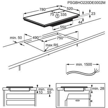 AEG TK85IM00FB Inductiekookplaat - 78 cm - Double Bridge, Verzenden, Nieuw