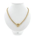 Bicolor gouden vossenstaart schakelcollier (Ketting), Ophalen of Verzenden, Gebruikt, Overige kleuren, Goud