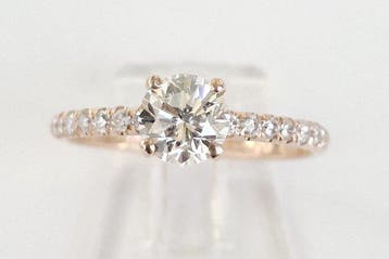 Verlovingsring - 14 karaat Roségoud - 0.82ct. tw. Diamant