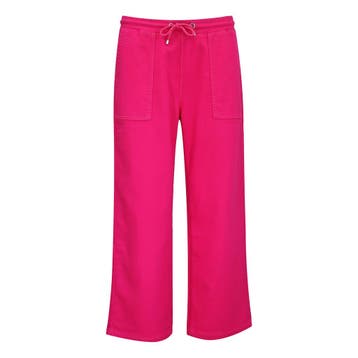 MAC • Culotte casual denim fuchsia • 36, Kleding | Dames, Broeken en Pantalons, Verzenden, MAC, Nieuw, Roze