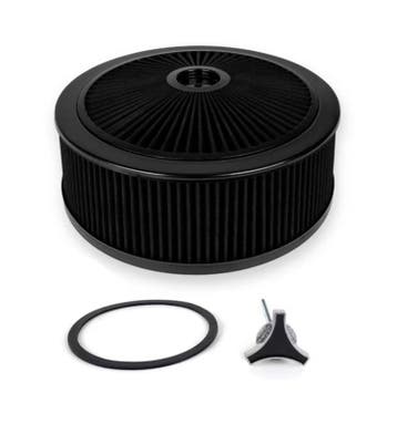 Luchtfilter 14 X 5 inch high flow zwart met zwart filter, Ophalen of Verzenden, Nieuw