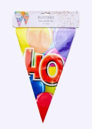 We Fiesta leeftijd vlaggenlijn 40 jaar, Verzenden, Nieuw, Feestartikel, Verjaardag