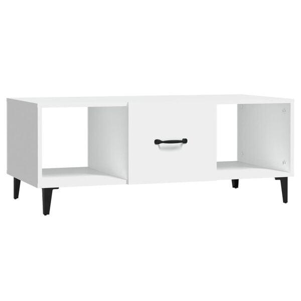Salontafel Wit 102cm - Retourdeal - 58% Korting, Huis en Inrichting, Tafels | Salontafels, 100 tot 150 cm, 50 tot 100 cm, Rechthoekig