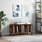 vidaXL Platenkast 100x38x48 cm bewerkt hout gerookt, Verzenden, Nieuw
