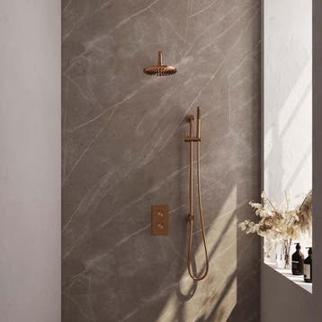 Brauer Copper Edition Thermostatische Regendoucheset Inbouw, Ophalen of Verzenden, Nieuw