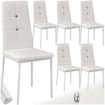 Eetkamerstoelen, kunstleer met strass steentjes, Verzenden, Nieuw