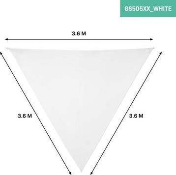 2dekans | VONROC Premium Schaduwdoek - Driehoek -  360 cm –, Ophalen of Verzenden, Zo goed als nieuw