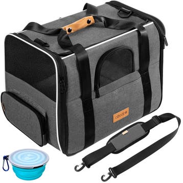 Kattentransportbox grijs 44x34x31cm tot 20kg (Huisdieren), Verzenden, Nieuw
