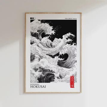 Japanse Canvas Print: Iconische Fuji & Golven - Retro Landsc, Verzenden, Nieuw