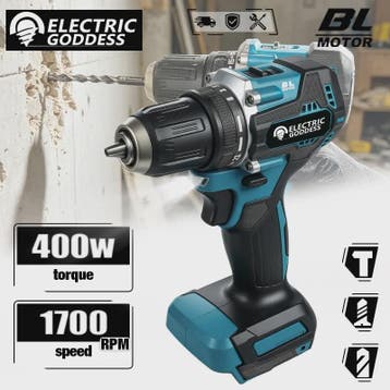 Krachtige Brushless Accuboormachine 1700 RPM - 10mm Klauw -, Doe-het-zelf en Verbouw, Verzenden, Nieuw