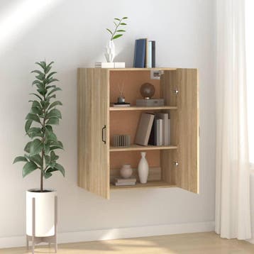 vidaXL Hangkast 69,5x34x90 cm bewerkt hout sonoma, Huis en Inrichting, Verzenden, Nieuw