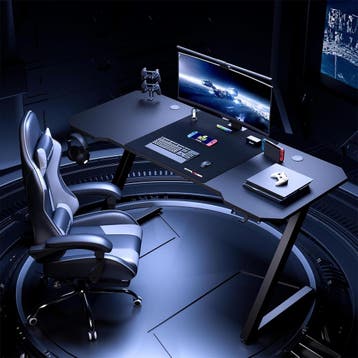 Gaming bureau - Gaming desk - Gaming tafel - 120x60 cm - Zwa, Huis en Inrichting, Verzenden, Zo goed als nieuw