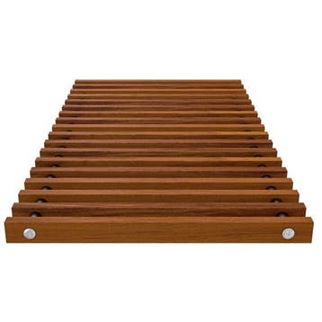 Merbau gelakt rolrooster  - 2000x340  Betherma, Doe-het-zelf en Verbouw, Verwarming en Radiatoren, Verzenden, Nieuw