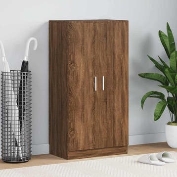 vidaXL Schoenenkast 55x35x108 cm bewerkt hout bruin, Verzenden, Nieuw