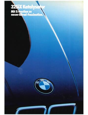 1986 BMW 3 SERIES 325iX KATALYSATOR BROCHURE DUITS, Nieuw, BMW, Author