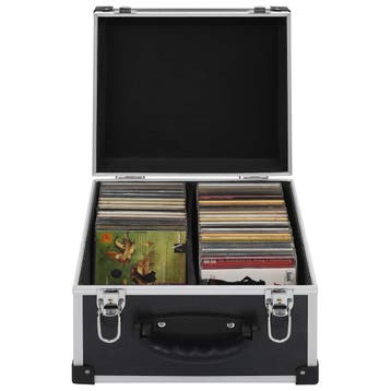 vidaXL Cd-koffer voor 40 cds aluminium ABS zwart, Verzenden, Nieuw
