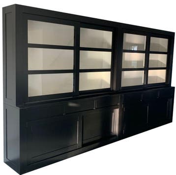 Buffetkast zwart Hasselt XXL 400cm, Ophalen of Verzenden, Nieuw