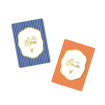 2x mini kaartje - OPA OMA - live oma - de beste opa - vad..., Ophalen of Verzenden, Nieuw